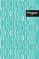 Vogue Lifestyle, Animal Print, Write-in Notebook, Dotted Lines, Wide Ruled, Size 6 x 9 Inch, 144 Sheets (Royal Blue)