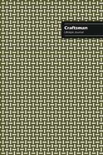 Craftsman Lifestyle Journal, Creative Write-in Notebook, Dotted Lines, Wide Ruled, Medium Size (A5), 6 x 9 (Beige)