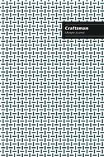 Craftsman Lifestyle Journal, Creative Write-in Notebook, Dotted Lines, Wide Ruled, Medium Size (A5), 6 x 9 (White)