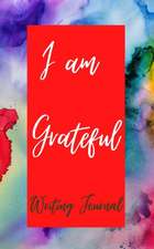 Toqeph: I am Grateful Writing Journal - Red Purple Watercolo