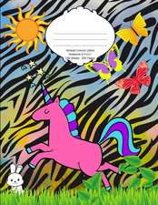 Abstract Unicorn Zebra Notebook: School Supplies Primary Composition Book for Kids