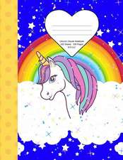 Unicorn Clouds Notebook: School Supplies Primary Composition Book for Kids