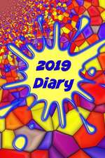 2019 Diary: Week to View Diary Colorful Abstract Design (6x9 80 Pages A5)