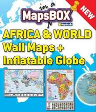 Mapsbox: Africa and World Wall Maps + Inflatable Globe