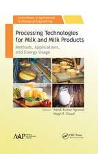 Processing Technologies for Milk and Milk Products: Methods, Applications, and Energy Usage