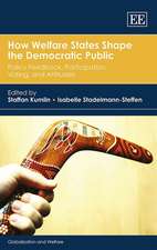 How Welfare States Shape the Democratic Public – Policy Feedback, Participation, Voting, and Attitudes