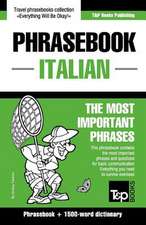 English-Italian Phrasebook and 1500-Word Dictionary