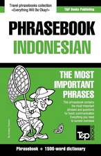 English-Indonesian Phrasebook and 1500-Word Dictionary