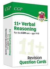 Cgp Books: 11+ CEM Revision Question Cards: Verbal Reasoning