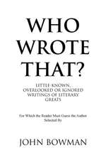 Who Wrote That?
