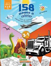 Livre de Coloriage Camion Avion Voiture Train Bateau