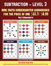 Pre K Worksheets (Kindergarten Subtraction/Taking Away Level 3)