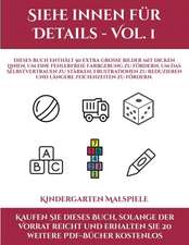 Kindergarten Malspiele (Siehe innen für Details - Vol. 1)