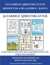 Schulbegleitende Aufgabenblätter für Vorschulkinder (Ein farbiges Arbeitsbuch für Kinder von 4 bis 5 Jahren - Band 5)