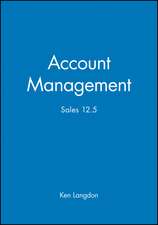 Account Management – Sales 12.5