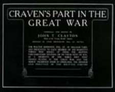 Craven's Part in the Great War