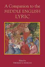 A Companion to the Middle English Lyric