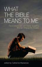 What the Bible Means to Me