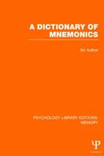 A Dictionary of Mnemonics (PLE: Memory)