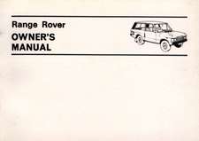 Range Rover Owner's Manual: Operating, Maintenance and Service Handbook