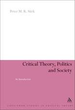 Critical Theory, Politics and Society: An Introduction