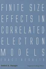 Finite Size Effects in Correlated Electron Models: Exact Results