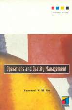 Operations and Quality Management