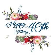 Happy 40th Birthday Guest Book (Hardcover)