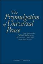 The Promulgation of Universal Peace