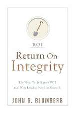 Return on Integrity