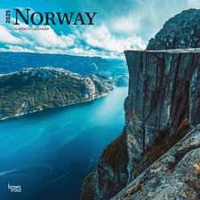 Norway 2025 12 X 24 Inch Monthly Square Wall Calendar Plastic-Free Browntrout Travel Europe Scandinavian Fjords