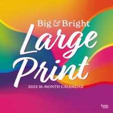 Big & Bright Large Print 2025 12 X 24 Inch Monthly Square Wall Calendar Matte Paper Plastic-Free