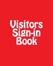 Visitors Sign-In Book