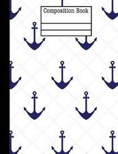 Anchor Nautical Composition Notebook - Graph Paper - 4x4 Quad Rule