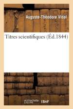 Titres Scientifiques