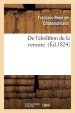 de L Abolition de La Censure