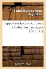 Rapport Sur Le Concours Pour La Traduction D'Ouvrages O