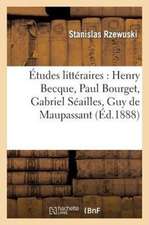 Etudes Litteraires