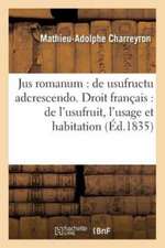 Jus Romanum: de Usufructu Adcrescendo Droit Français: de l'Usufruit de l'Usage Et de l'Habitation