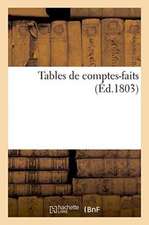 Tables de Comptes-Faits