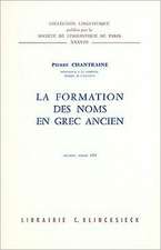 La Formation Des Noms En Grec Ancien