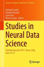 Studies in Neural Data Science: StartUp Research 2017, Siena, Italy, June 25–27