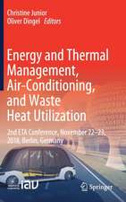 Energy and Thermal Management, Air-Conditioning, and Waste Heat Utilization