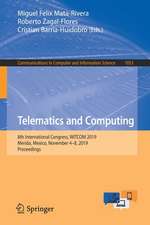 Telematics and Computing: 8th International Congress, WITCOM 2019, Merida, Mexico, November 4–8, 2019, Proceedings