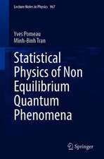 Statistical Physics of Non Equilibrium Quantum Phenomena