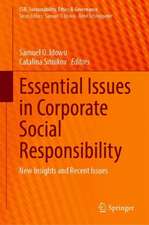 Essential Issues in Corporate Social Responsibility: New Insights and Recent Issues