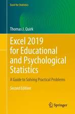 Excel 2019 for Educational and Psychological Statistics: A Guide to Solving Practical Problems