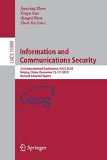 Information and Communications Security: 21st International Conference, ICICS 2019, Beijing, China, December 15–17, 2019, Revised Selected Papers