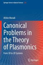 Canonical Problems in the Theory of Plasmonics: From 3D to 2D Systems