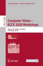 Computer Vision – ECCV 2020 Workshops